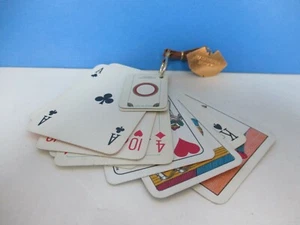 PORTACHIAVI 4 ASSI + 10 CARTE MASENGHINI ANNI '70 - Picture 1 of 4