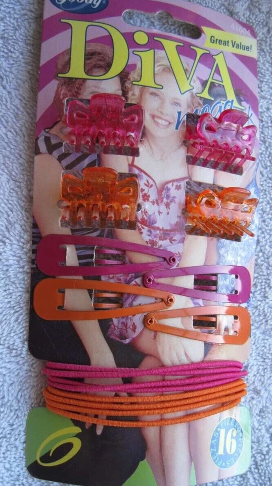 Goody Diva 16 Piezas Mega Pack 2001 Pulgadas Ancho Plástico Garra Pintado Clips a Presión Foto 1 de 1