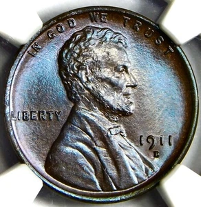 ๐ค๐๐๐บ๐ธ๐๐NGC MS66 BN 1911 D LINCOLN CENT - Picture 1 of 3