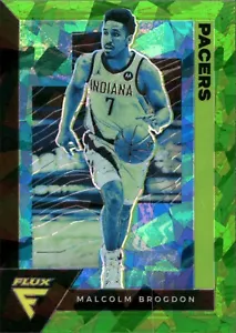 2020-21 Panini Flux - Malcolm Brogdon #67 Green Cracked Ice Prizm - Picture 1 of 2