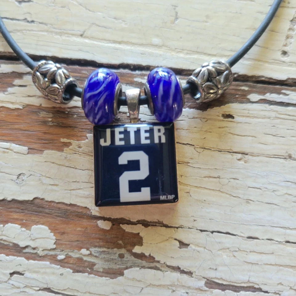 lifestyles by wincraft derek jeter #2 tile necklace with beads - Image 1 of 4