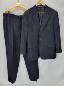 Brooks Brothers Makers Brooksease Wolle dunkelblau Anzug gestreift Herren 42 S - Bild 1 von 16
