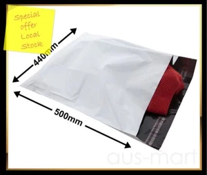 100 Piece 440 x 500cm Poly Mailer Post Courier Bag Plastic Satchel Self Sealing - Picture 1 of 2