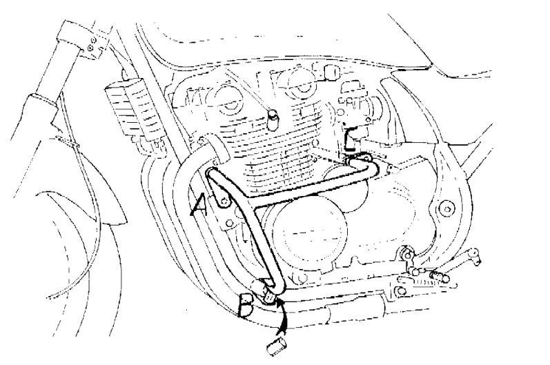 Barra de protección motor Kawasaki Zephyr 750 cromada POR HEPCO Y BECKER Foto 1 de 2