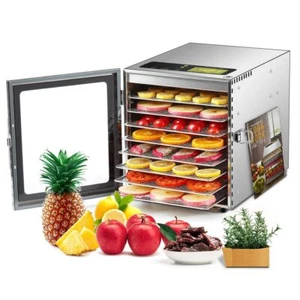 Cercker Food-Dehydrator Machine 8 Stainless Steel Trays, 500W Jerky Dehydrator - Picture 1 of 8