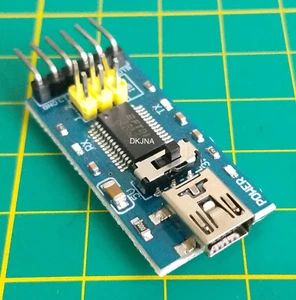 FTDI Serial Adapter FT232RL FT232 TTL 5V 3.3V USB UART for ESP8266 Arduino Blue - Picture 1 of 8