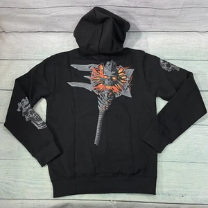J!NX Blizzard World Of Warcraft Hacha Calavera Negra Sudadera con Capucha Cremallera Sudadera Talla S - Imagen 1 de 12