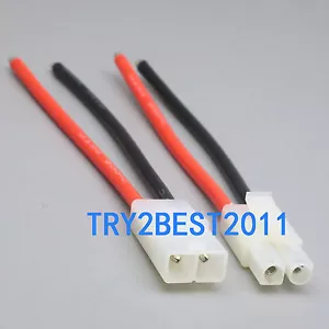 5 Pack: 5 Pairs Tamiya Male / Female Connectors / Adapters with 10CM 14awg Wire - Picture 1 of 3
