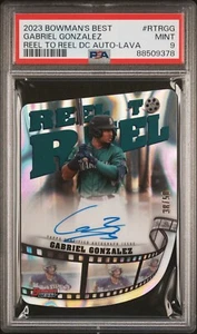 Gabriel Gonzalez Auto /50 Lava 2023 Bowman's Best Reel To Reel Die-Cut PSA 9 - Picture 1 of 2