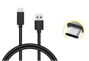 STRONG TYPE C USB SYNC FAST CHARGING CABLE 1m BLACK REVERSIBLE LEAD - Picture 1 of 2
