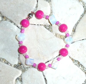 ★ DIY ★ Pulsera ★ rosa y blanco ★ - Imagen 1 de 2