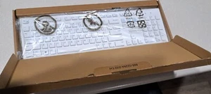 New White Dell Wired Keyboard - Picture 1 of 2