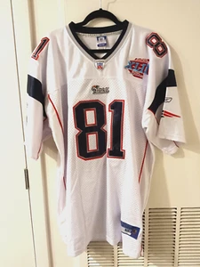 Reebok Authentic NFL New England Patriots Randy Moss Auto Super Bowl Jsy Größe 56 - Bild 1 von 7