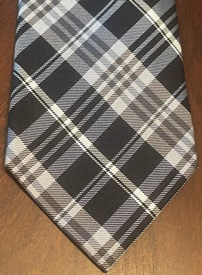 Corbata Express negra gris 100 % seda para hombre hecha en China Foto 1 de 4