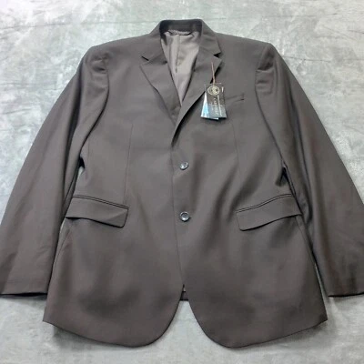 Chaqueta Blazer Caravelli Collezione Para Hombre Marrón Oxford B Italia 46 L Superior 150's Foto 1 de 4
