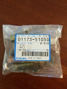 NEU Kubota Schrauben sechs (6) 2-1/8" Schrauben und sechs (6) geteilte Sicherungsscheiben 01173-51050 - Bild 1 von 2