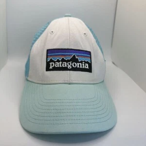 Cappello Berretto Camionista Patagonia Blu Fitz Roy Logo Snap Back Regolabile Outdoor - Foto 1 di 7
