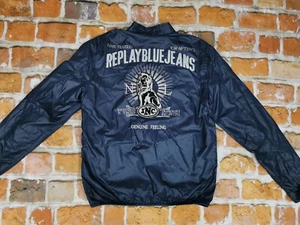 *REPLAY BLUE JEANS INC. LÖWE VINTAGE SOMMER JACKE*BRAND*BLAU*CASUAL*GR M*WIE NEU - Bild 1 von 9