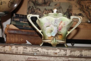 Vintage / Antique Victorian Floral Sugar Dish - Picture 1 of 3