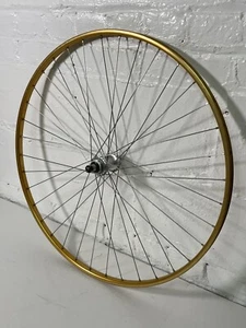 SELTEN 700c NJS hinten Schlauch Fahrrad Rad eloxiert gold toller Zustand 126 mm FW - Bild 1 von 15