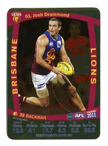 2011 Teamcoach GOLD (03) Josh DRUMMOND Brisbane - Picture 1 of 1