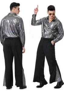 Mens 1970s disco Outfit Halloween Costume Size M - Picture 1 of 4