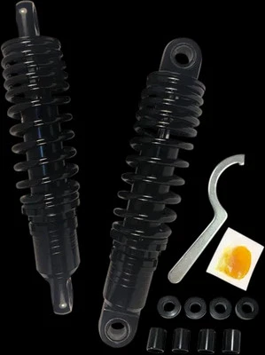 Amortiguadores ajustables de altura de conducción DS negros 11,5 pulgadas estándar premium Harley Tour Glide 80-83 Foto 1 de 3