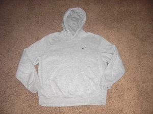 NIKE gray cotton blend Hoodie Sweatshirt men's Medium - Picture 1 of 4
