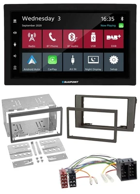Blaupunkt DAB Bluetooth USB MP3 2DIN Autoradio für Iveco Daily 06-14 dunkelgrau - Bild 1 von 4