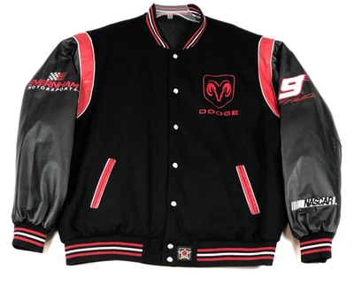 Chaqueta Universitaria JH Design Kasey Kahne Para Hombres 3X Negra Roja Reversible Nascar Dodge Foto 1 de 4