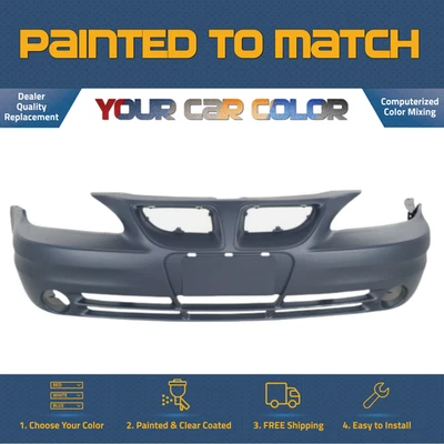 FOR 2003-2005 Pontiac Grand Am SE Front Bumper Cover PREMIUM Painted to Match Foto 1 de 4