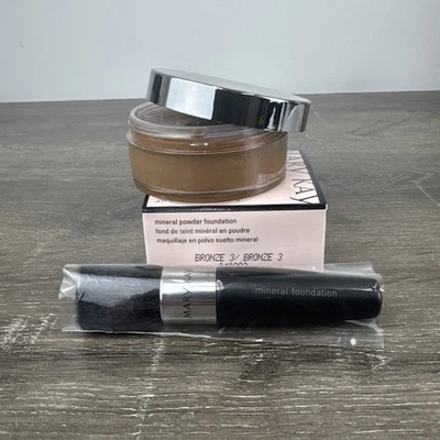 MARY KAY Mineral Powder Foundation BRONZE 3 Discontinued  New With Brush - Image 1 of 3