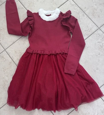 Gymboree Girl Size 12 Glitter Sweater Dress Holiday Express Christmas Red NWT - Image 1 of 4