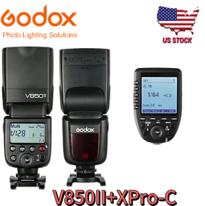 US Godox V850II GN60 1/8000s HSS Camera Flash + XPro-C Compatible For Canon - Picture 1 of 21