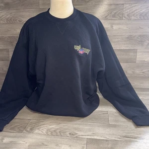 Vintage US Army Soffe Pullover Size XL Embroidered Dark Blue USA MADE - Picture 1 of 6