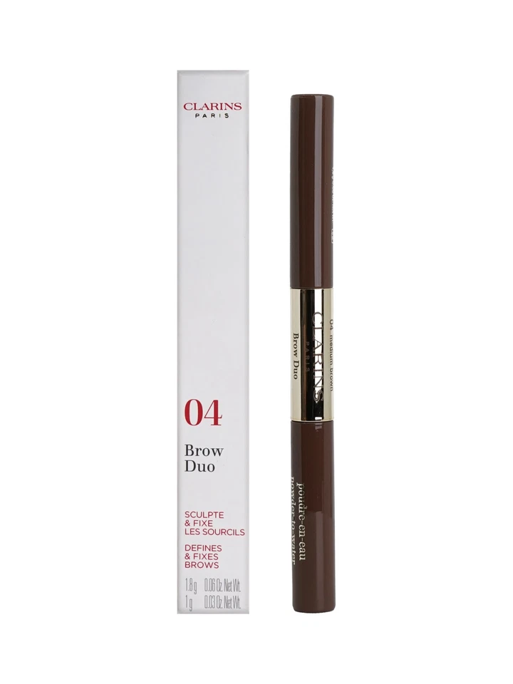 Clarins Brow DUO Define & Fixes 04 marrón medio todo tipo de piel 0,03 OZ Foto 1 de 1