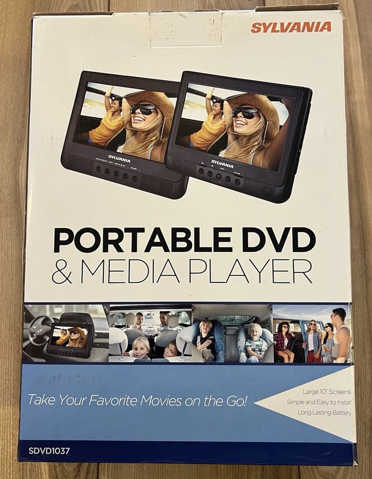 Sylvania SDVD1010 Dual Screen Portable DVD / Media Player 10.1” New In The Box - Image 1 of 4
