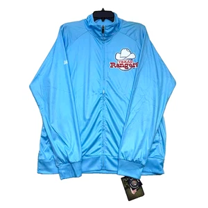 Texas Rangers Jacket Men’s Large Blue Full Zip Stitches NWT Vintage MLB New - Picture 1 of 6