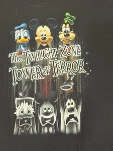 Disney Twilight Zone Tower Of Terror Mickey Donald Goofy T-shirt Size YXL - Picture 1 of 6