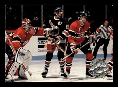 1991-92 Pro Set Platinum #81 Mark Messier& Patrick Roy HOFERS - Image 1 of 2