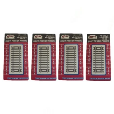 Train Track LOT 16pcs Atlas HO Scale 522 Code 83 3" Straight Section w/ Box NEW - Image 1 of 4
