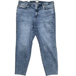 Good American Good Legs Jeans Damen 24 Plus Blau Skinny Raw Hem Denim Stretch - Bild 1 von 13