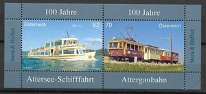 2013 Östrerreich Mi. Bl.74 **MNH  100 J. Attersee-Schifffahrt + Attergaubahn - Bild 1 von 1
