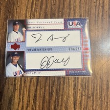 2005 USA Baseball Future Match-Ups Dual Black Ink /250 Jon Jay Joe Savery Auto