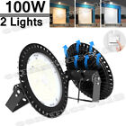 2Pack 100W Led Ufo High Bay Lights Dimmable Factory Shop Gym Warehouse Light