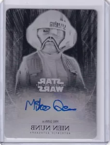 Star Wars Force Awakens Chrome Mike Quinn Druckplatte Autogramm 1-1 - Bild 1 von 2