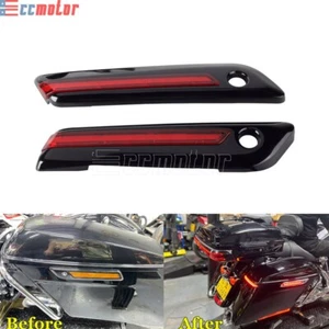 LED Saddlebag Latch Lights For Harley Touring Road King Street Glide 2014-2024 - Picture 1 of 12