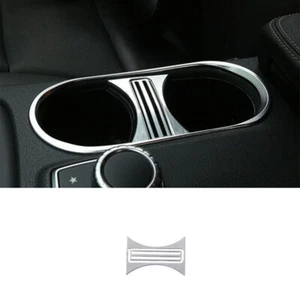 Gear Water Cup Holder Panel Cover Trim For Benz GLA CLA 2013-19 Silver Aluminum - Picture 1 of 9