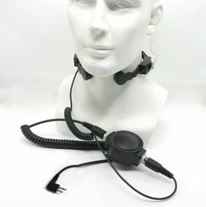Auriculares con micrófono de garganta militar impermeables BIG PTT para radio MOTOROLA 2 PINES - Imagen 1 de 7