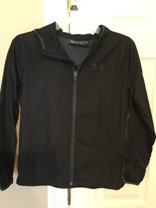 Gently used, Boys Under Amour Loose, full zip lightweight hooded jacket, sz YMD - Picture 1 of 3
